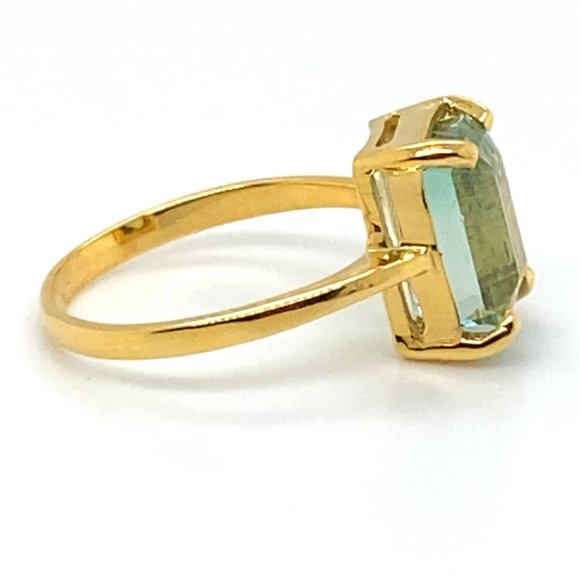 Bi Color Tourmaline 3.92ct Solid 14K Yellow Gold Ring - Picture 6 of 8